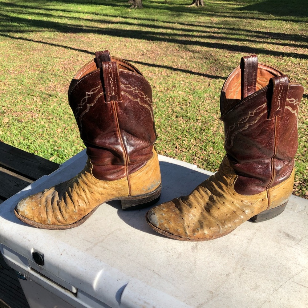 Vintage Tony Lama Ostrich boots